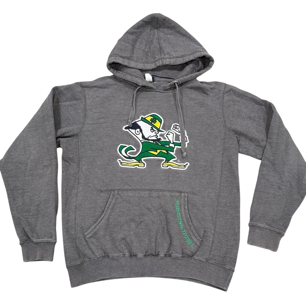 Notre Dame Fighting Irish Gray Hoodie Mens Small (Preloved)‎